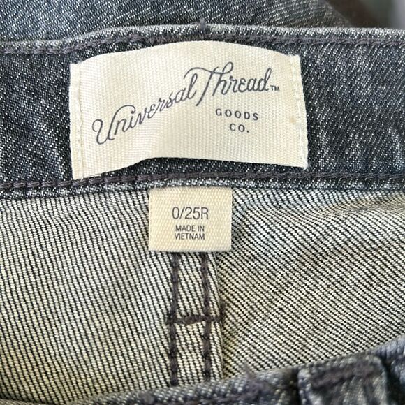 Universal Thread women’s Vintage Straight jeans - gray wash - size 0 / 25R - Picture 3 of 4
